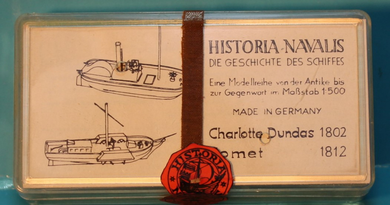 Steam ship  "Dundas" and "Komet" kit (each 1 p.) GB 1802/1812 Historia Navalis HN 403-404 scale 1/500